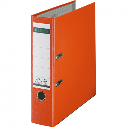 Leitz Ordner 10105045 DIN A4 80mm Polypropylen orange, - LEI101050OR