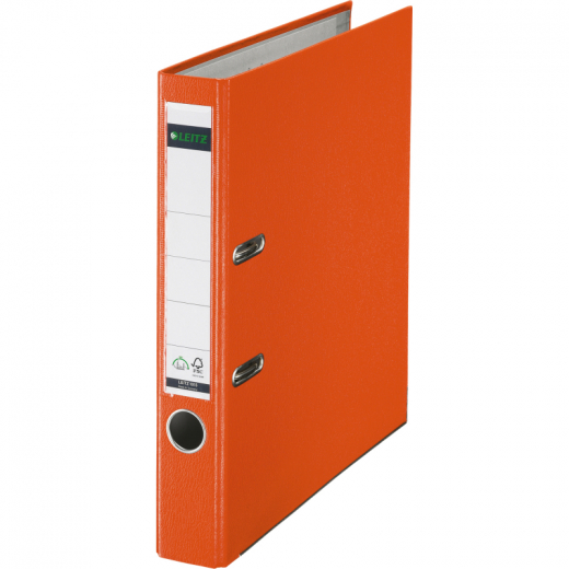 Leitz Ordner 10155045 DIN A4 52mm PP orange, - LEI101550OR