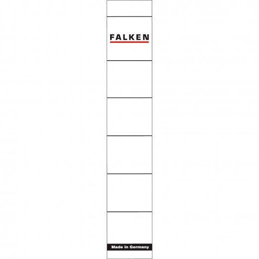 Falken Ordnerrückenschild 80039639 schmal/kurz weiß 10 St./Pack., - 233633