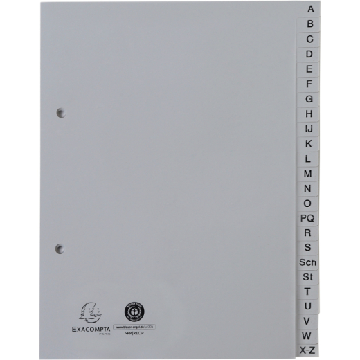 Exacompta Register 1743B A5 PP A-Z grau,