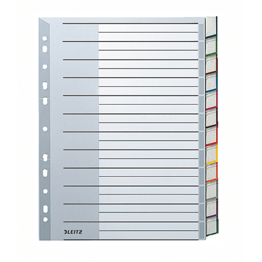 Leitz Register 12750000 DIN A5 12Blatt PP blanko,