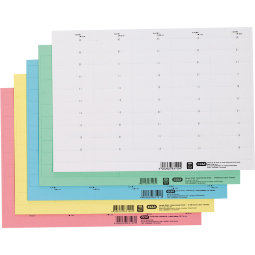 ELBA Beschriftungsschild 100552045 160g Karton blau 10x50St., - ELB83582BL