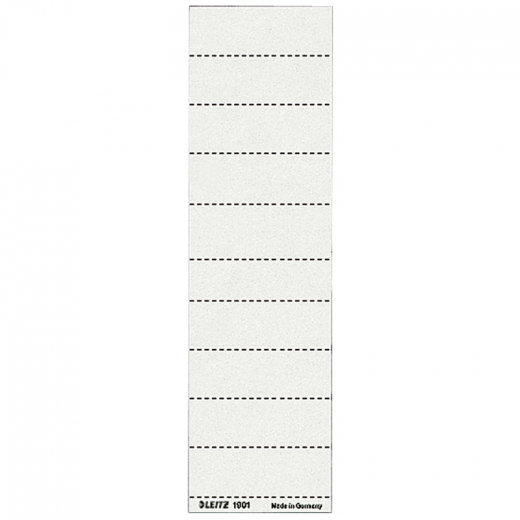 Leitz Beschriftungsschild 19010001 blanko 4zeilig weiß 100 St./Pack., - LEI1901WS