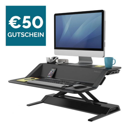 Fellowes Sitz-Steh-Workstation Lotus 0007901 schwarz,