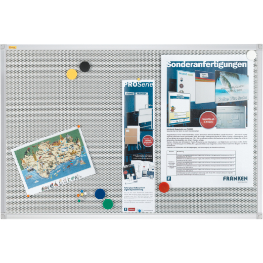 Franken Pinntafel Pin n Mag PM3602 90x60cm silber/grau, - 505477