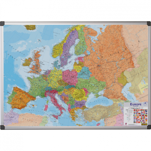 Bi-office Magnettafel MAP0100402 Europakarte 120x90cm, - 675190