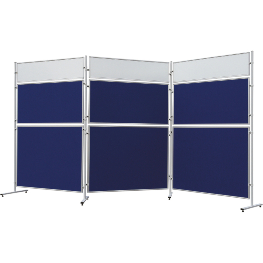 Franken Stellwand-Tafel EL-UTF15 03 150x120cm (HxB) beids. Filz blau,