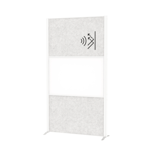 MAUL Stellwandsystem MAULconnecto 9613002 2xAkustik h.gr 1xWB Stand, - 820133881