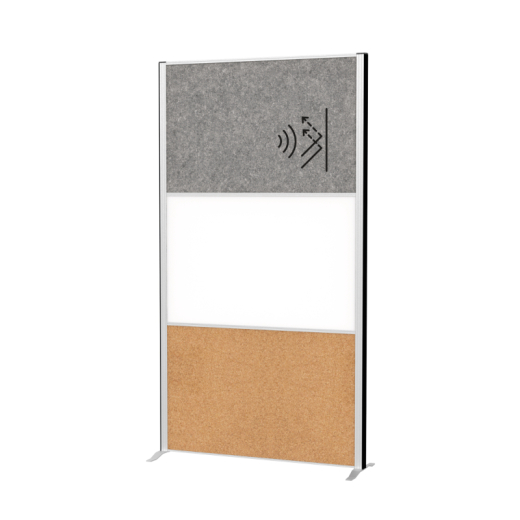 MAUL Stellwandsystem MAULconnecto 9651095 1xAk d.gr 1xWB 1xKork Stand, - 820134482