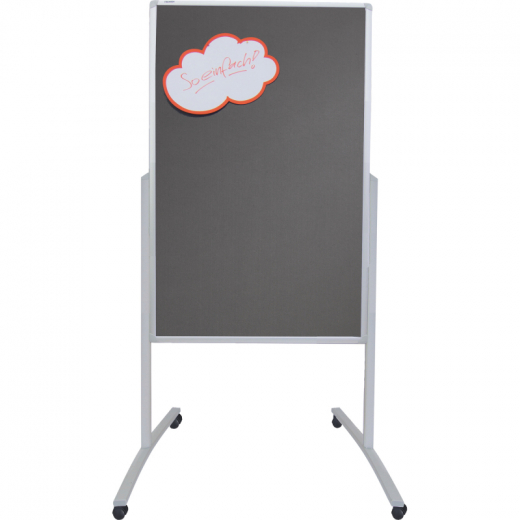 Franken Mulitfunktionstafel PRO mobil 125x78cm Filz grau, - FRAMTF801312