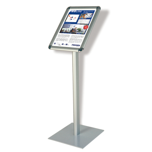 Franken Infodisplay BS0901 DIN A4 80cm Standfuß transparent/silber,