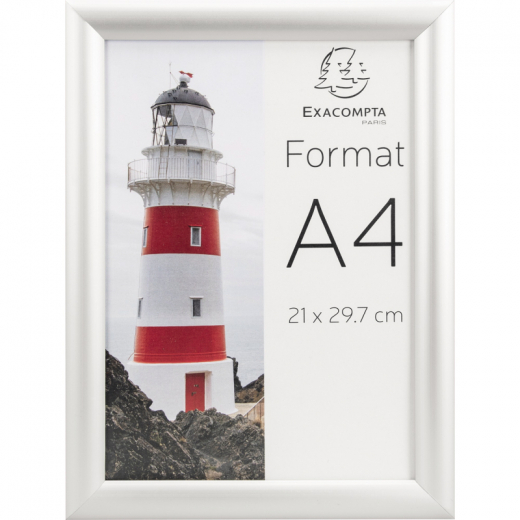 Exacompta Wandplakatrahmen 8494358D A4 Aluminium/Acryl, - EXC8494358D