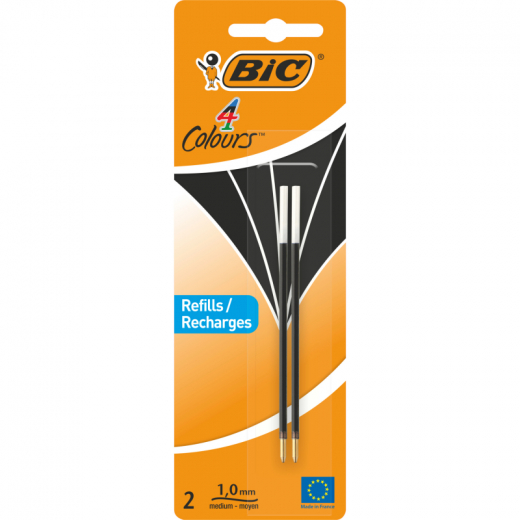 BIC Kugelschreibermine 4 Colours 931779 0,4mm schwarz 2 St./Pack.,