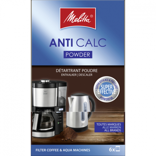 Melitta Entkalker ANTI CALC 192632 Pulver 20g 6St., - 9509352