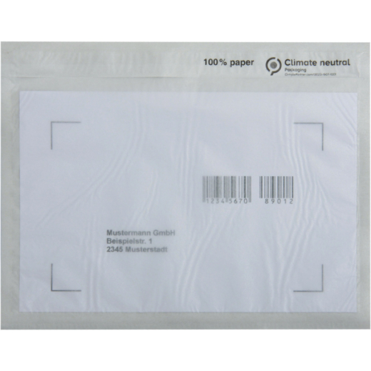 Papier Begleitpapiertasche C6 175x135mm o.Druck 250 St./Pack., - 327058300