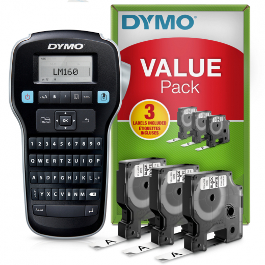 DYMO Beschriftungsgerät 160 Label Maker 2142992 +3 D1 Tapes,