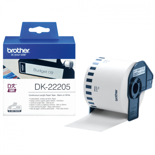 Brother Endlosetikettenrolle DK22205 62mmx30,48m weiß,