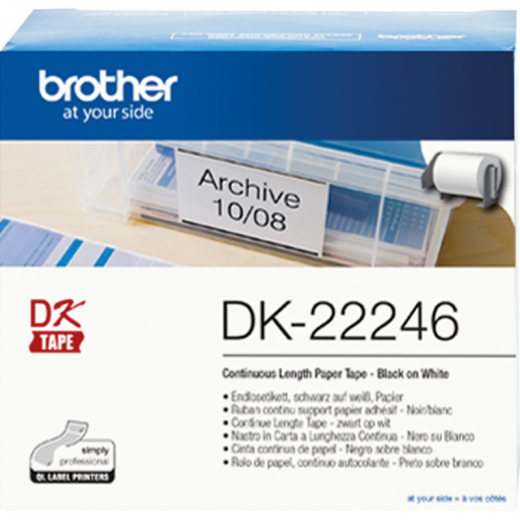 Brother Endlosetikettenrolle DK22246 103mmx30,48m weiß, - BRODK22246