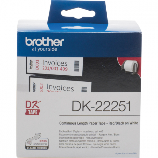 Brother Endlosetikettenrolle DK22251 62mmx15,24m weiß, - BRODK22251