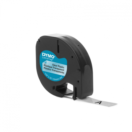 DYMO Schriftbandkassette LetraTag S0721530 12mmx4m sw auf tr,