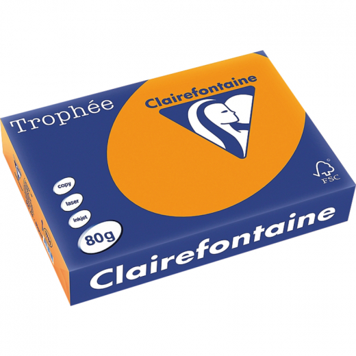 Clairefontaine Kopierpapier 1761C A4 80g orange 500Bl., - 225026