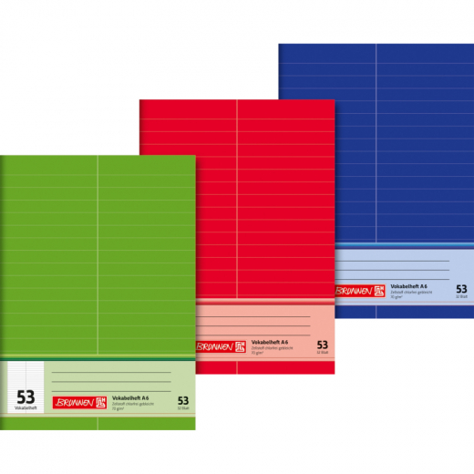 BRUNNEN Vokabelheft, DIN A6 Lin 53 32Blatt, - 381003401