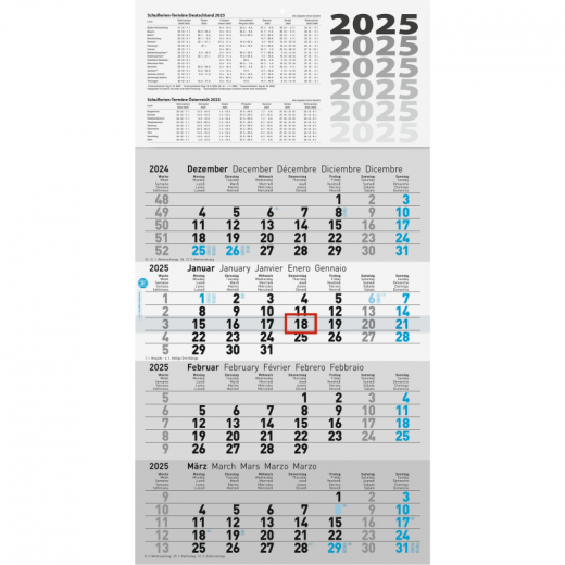 Glocken Wandkalender 5070242005 30x59cm 4M/1S,