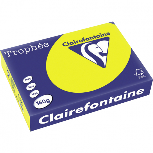 Clairefontaine Kopierpapier 1029C A4 160g kanariengelb 250Bl., - 225514