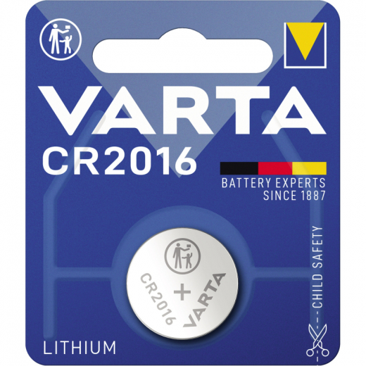 Varta Knopfzelle 06016101401 CR2016 3V 90mAh Lithium, - VAR06016