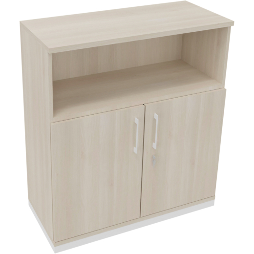Kombischrank 2OH Tür 1OH Regal B1000xT442xH1133mm ws/Akazie, - 820115872