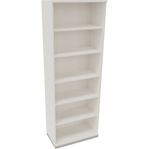 Regal 6OH B800xT442xH2221mm Silberaluminium/Diamant Weiß,