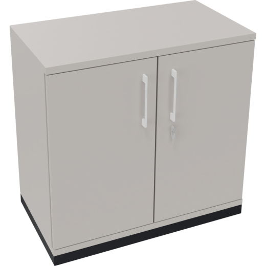 Flügeltürenschrank 2OH B800xT442xH781 an/Lichtgrau,