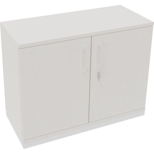 Flügeltürenschrank 2OH B800xT442xH781 si/Weiß,