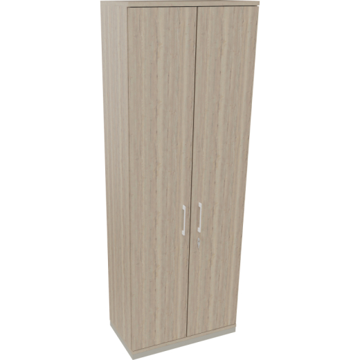 Flügeltürenschrank 6OH B800xT442xH2221 si/Eiche Nat,