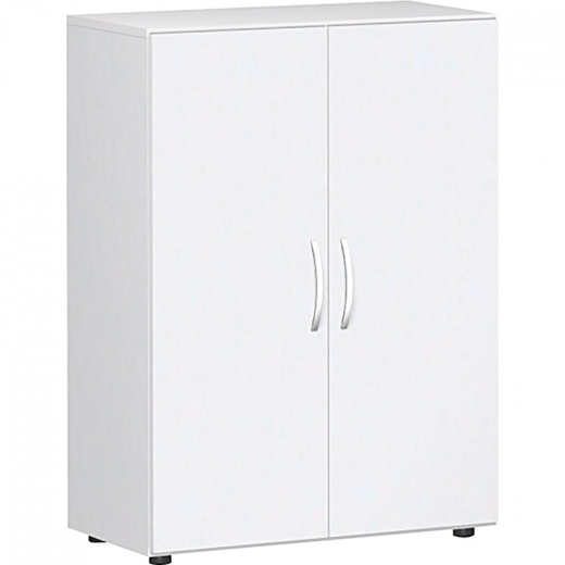 Geramöbel Flügeltürenschrank Flex S-383102-WW 3OH 80x42x110,4cm ws, - GER383102WS