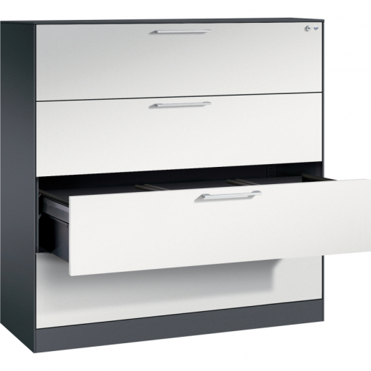 C+P Hängeregistraturschrank Asisto 146021413S10119 A4 3bahnig sgr/lgr,