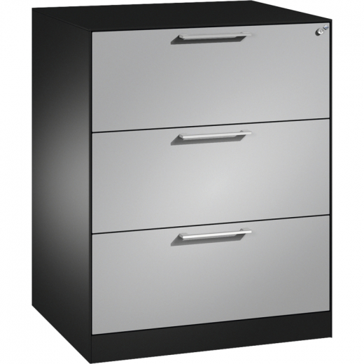 C+P Hängeregistraturschrank Asisto 146243312S10054 A4 2bhg sgr/wsalu,