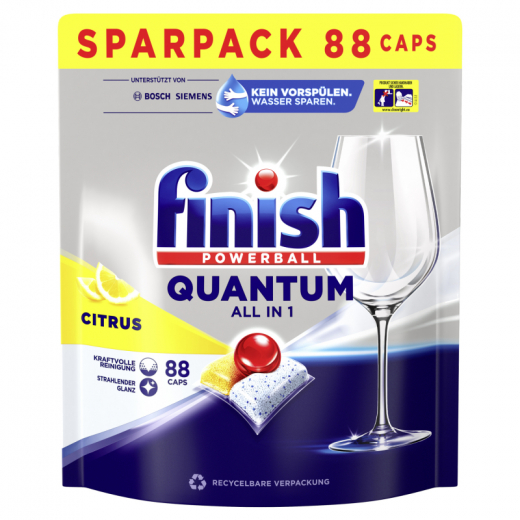 FINISH Spülmaschinentabs Quantum All in 1 Citrus 3249526 88St,