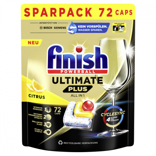 FINISH Spülmaschinentabs Ultimate Plus All in 1 Citrus 3278337 72St,