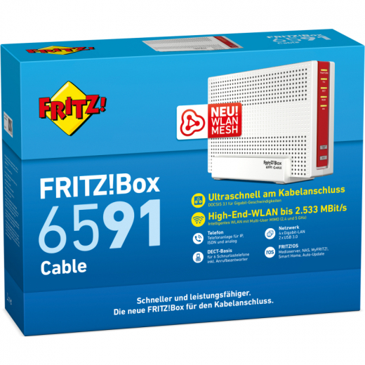 FRITZ! Router FRITZ!Box 6591 Cable 20002857, - 785059100