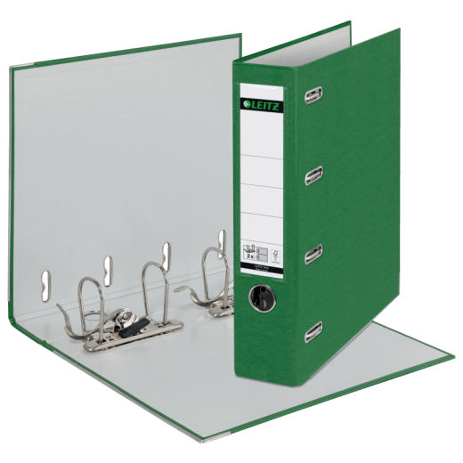 Leitz Doppelordner 10120055 2xDIN A5 quer 75mm PP grün, - LEI1012GN