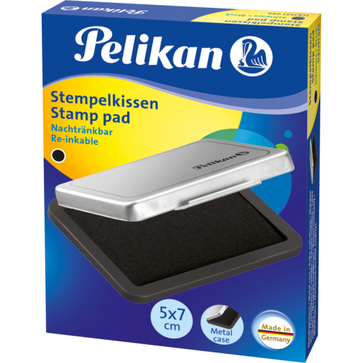 Pelikan Stempelkissen 331066 Gr.3 5x7cm Metallic-Gehäuse schwarz, - PEL331066