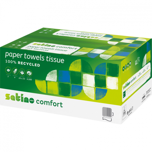 Satino Papierhandtuch Comfort 277200 25x23cm 2lg ws 3.200Bl., - 446011501