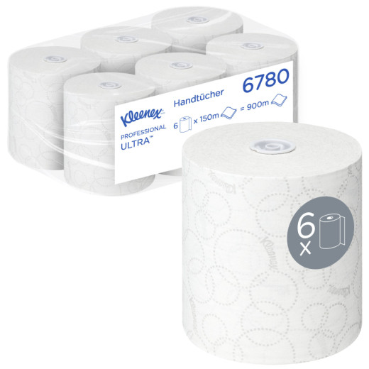 Kleenex Rollenhandtuch Ultra 6780 2lagig 150m AIRFLEX ws 6 St./Pack., - 446207501