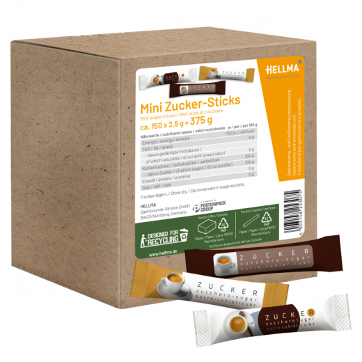 Hellma Mini Zucker-Sticks 60125300 150x2,5g,