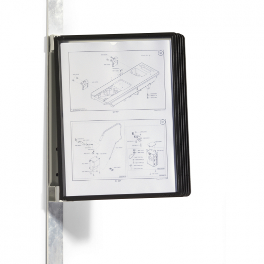 DURABLE Sichttafelwandhalter VARIO MAGNET WALL 5 591401 +5Tafeln sw,