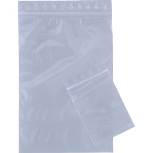 Druckverschlussbeutel 150x220mm 0,05mm ohne Druck 100 St./Pack., - 448010000