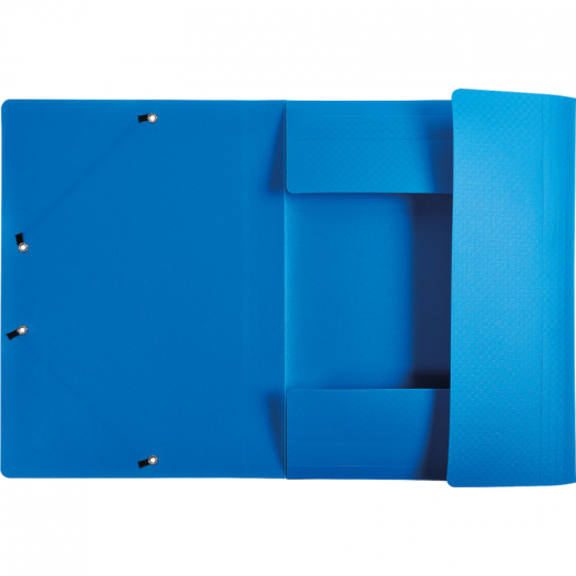 Exacompta Sammelmappe Opak 55082E A4 PP Gummizug 3Klappen blau, - 125259750