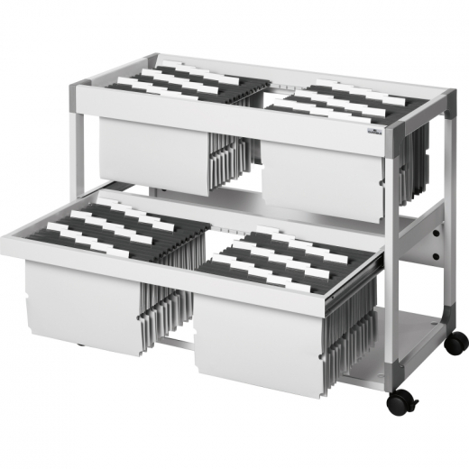 DURABLE Hängemappenwagen TROLLEY 200 MULTI DUO 379210 lichtgrau, - DUR3792GR