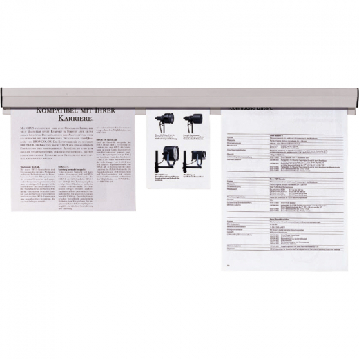 Franken Papierklemmschiene PKS50 50cm +Montageset, - 155002900